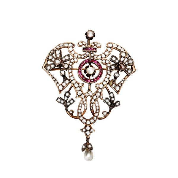 Pendant brooch  - Auction Jewels of the twentieth century and Watches - Curio - Casa d'aste in Firenze