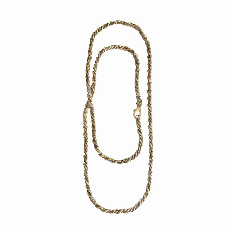 Collana in Oro Giallo e Oro Bianco