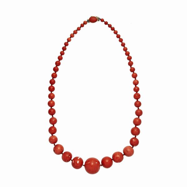 Collana in corallo rosso