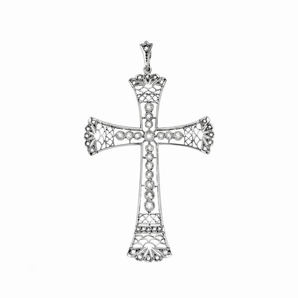Cross with diamonds  - Auction Gioielli del Novecento e Orologi - Curio - Casa d'aste in Firenze
