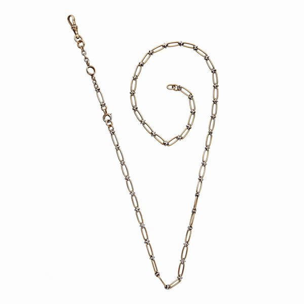 Chain in yellow gold and platinum