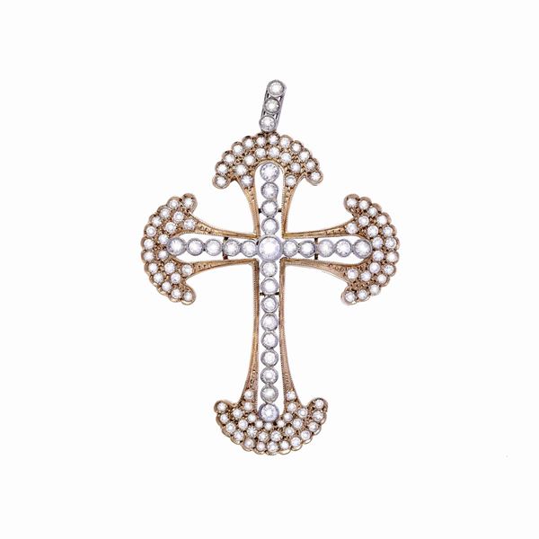 Croce in diamanti  - Asta Gioielli del Novecento e Orologi - Curio - Casa d'aste in Firenze