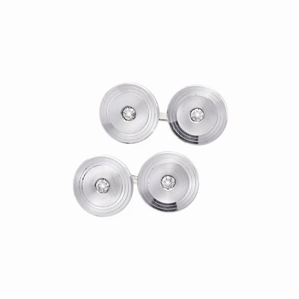 Pair of Cufflinks with diamonds