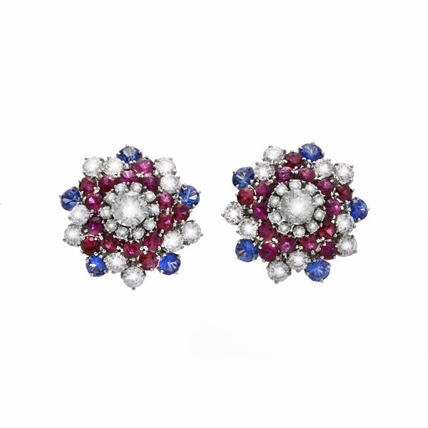 Tutti Frutti Pair of Earrings  - Auction Gioielli del Novecento e Orologi - Curio - Casa d'aste in Firenze