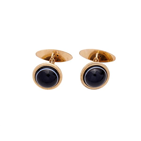 Cufflinks with agate
