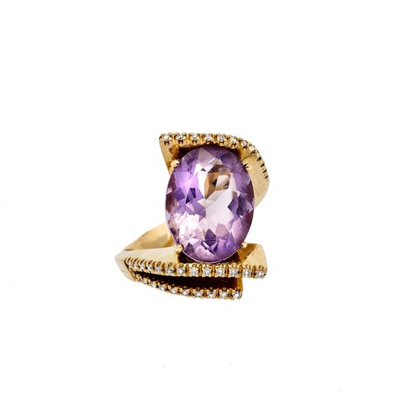 Ring with diamonds and amethyst Marco Zaia