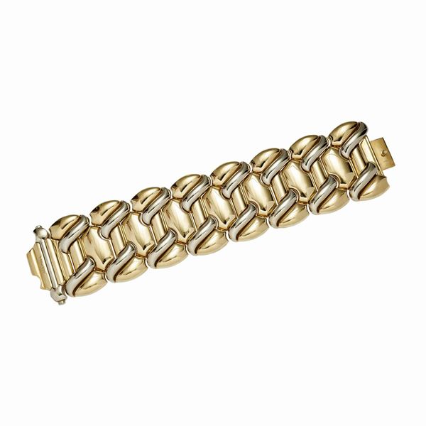 CHIMENTO - Grande bracciale in oro giallo e oro bianco Chimento