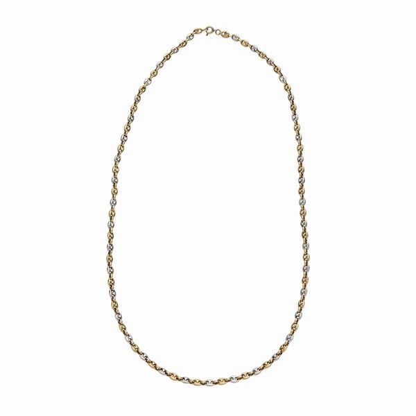 Catena in oro giallo e bianco