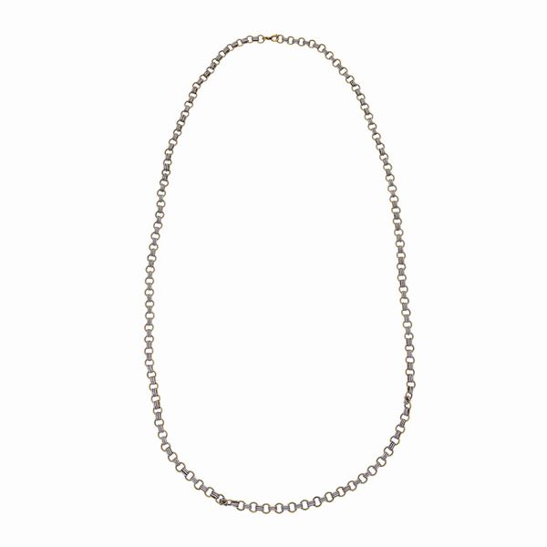 Catena in oro giallo e bianco