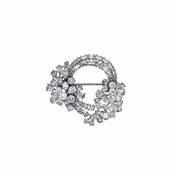 Spilla con diamanti  - Asta Gioielli del Novecento e Orologi - Curio - Casa d'aste in Firenze