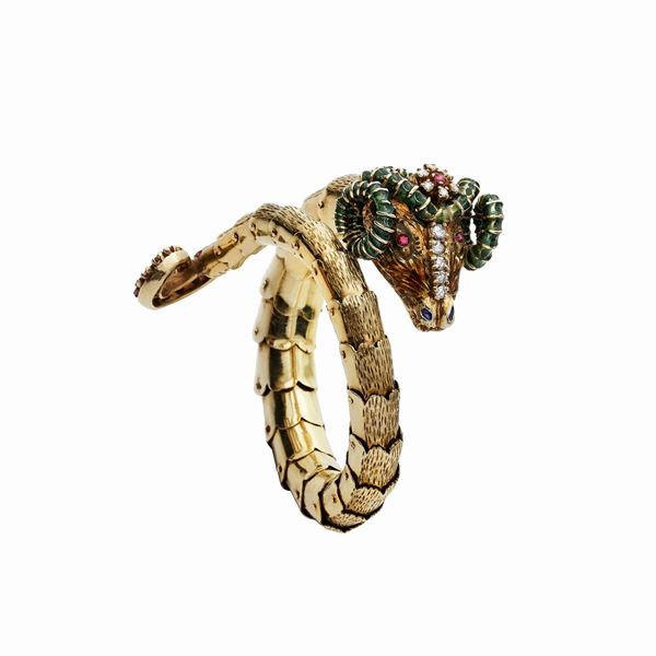 Bracelet with enamels