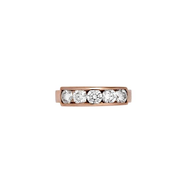 riviere ring with diamonds