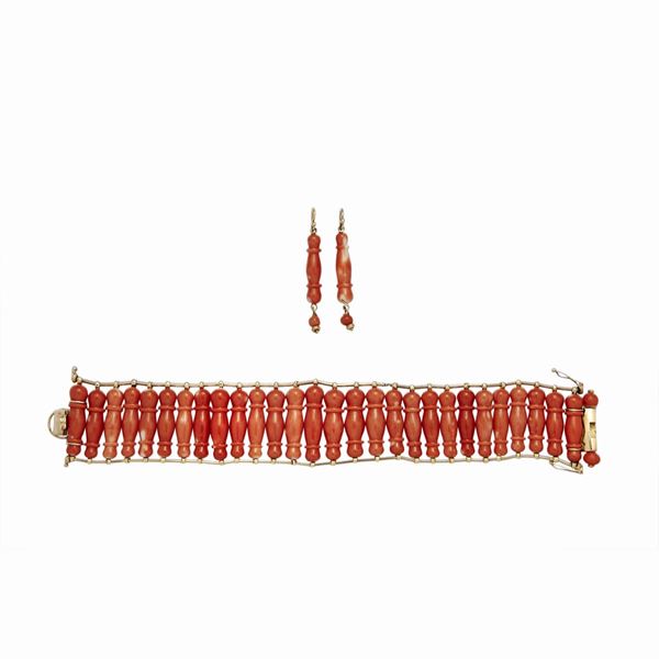Parure con corallo rosso