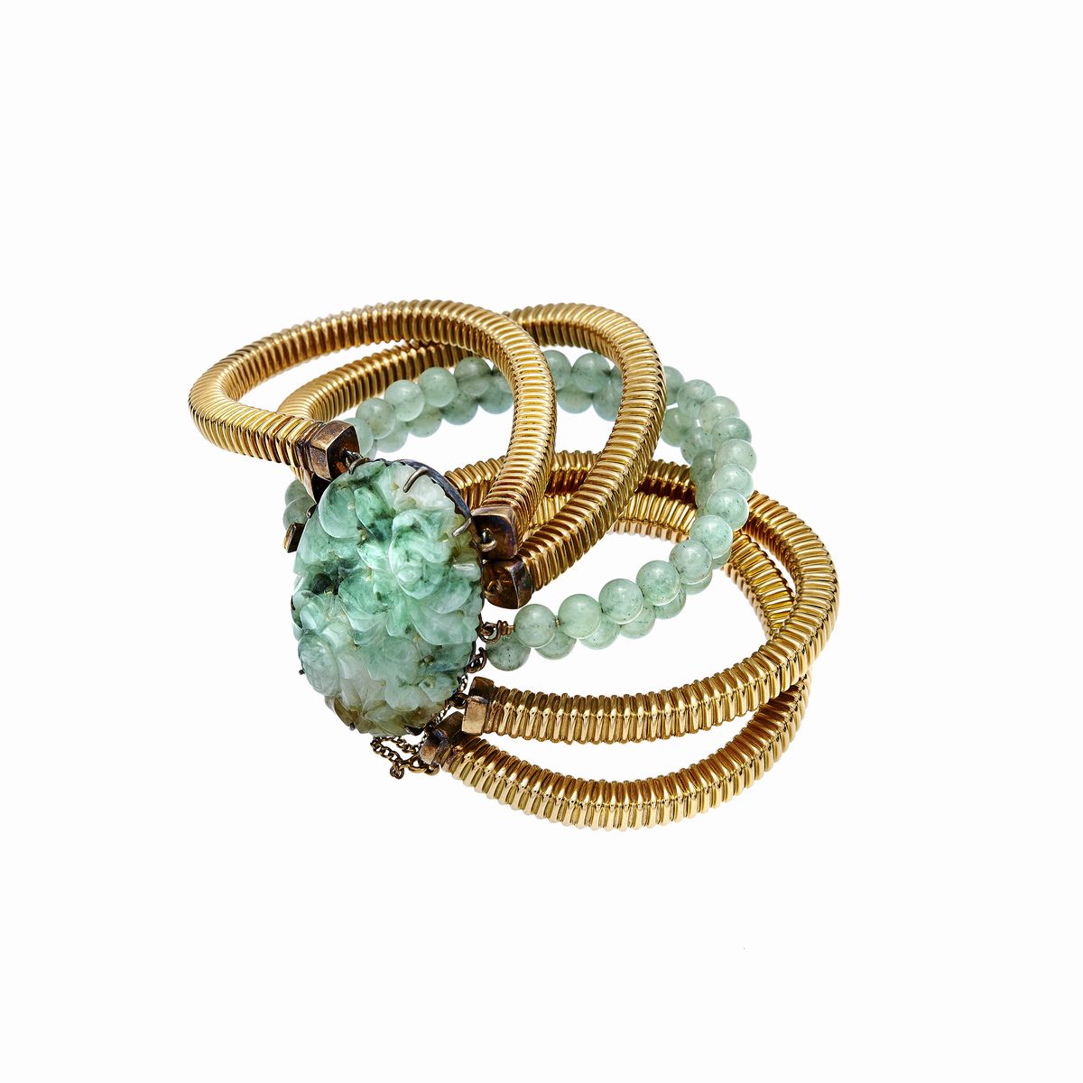 Bracciale in Oro Giallo e Giadeite