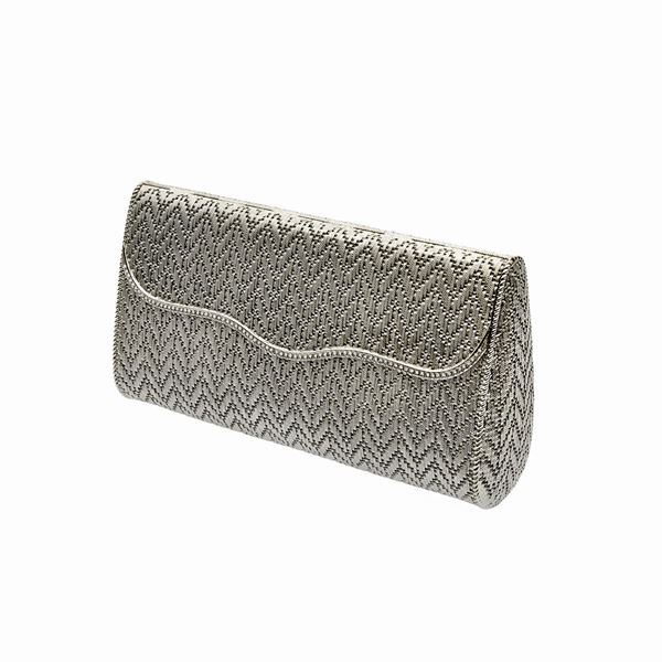 Pochette da sera in oro bianco e diamanti