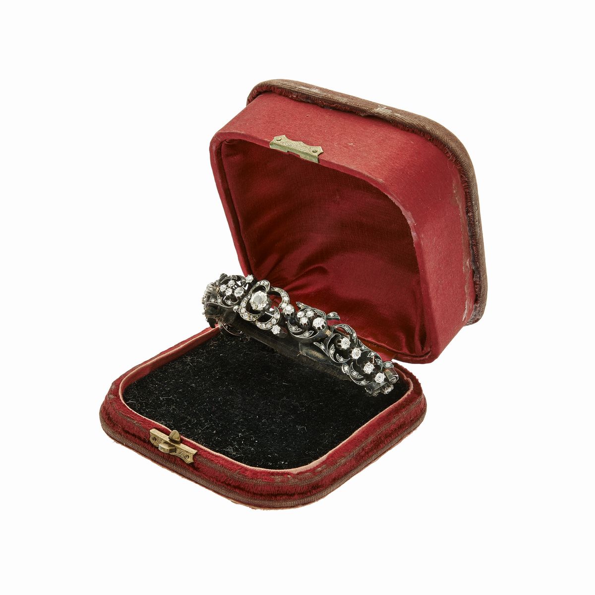 Bracciale in Oro a Basso Titolo, Argento e Diamanti