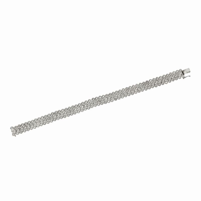 Braccialetto in Oro Bianco e Diamanti