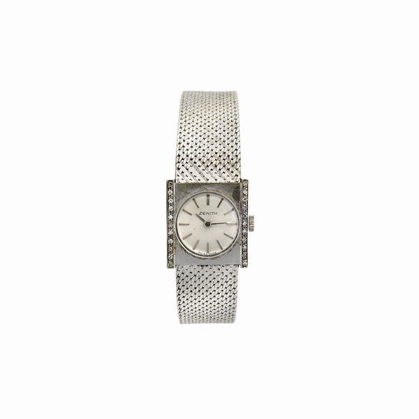 ZENITH - Orologio da signora in oro bianco e diamanti Zenith
