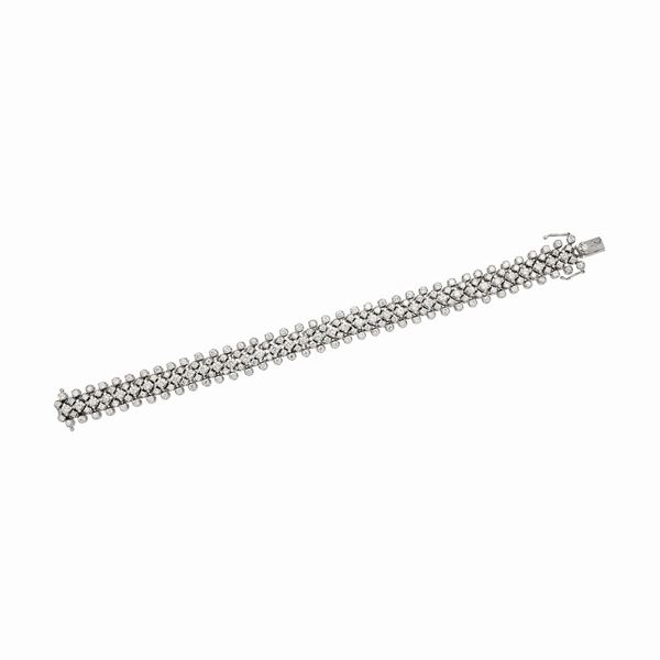 Bracelet in white gold and diamonds  - Auction Antique Jewelry, Modern, Design & Watch - Curio - Casa d'aste in Firenze