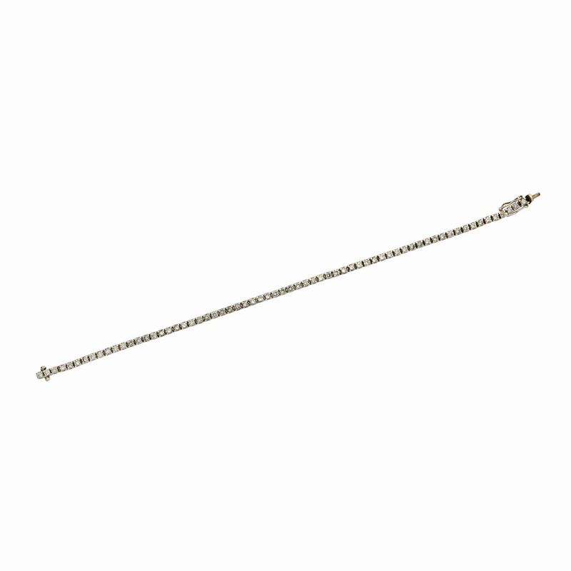 Bracciali Tennis in Oro Bianco e Diamanti