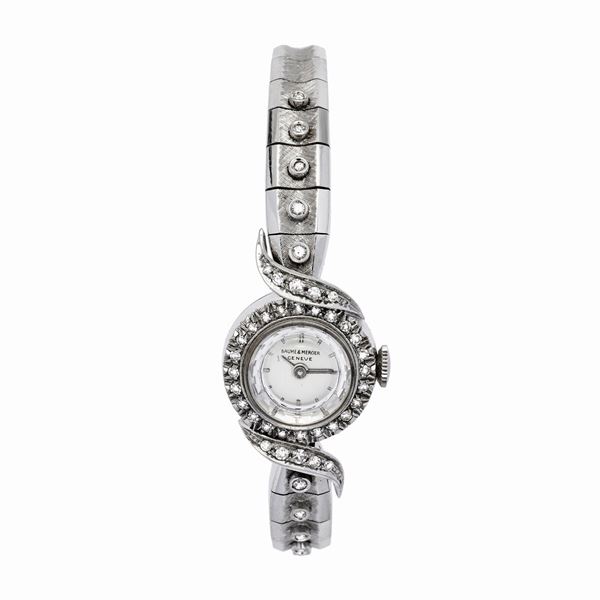 BAUME &amp; MERCIER - White gold wristwatch and diamonds Baume & Mercier