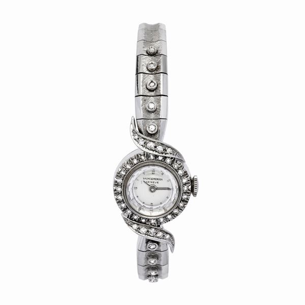 BAUME &amp; MERCIER - Orologio da polso in oro bianco e diamanti Baume & Mercier