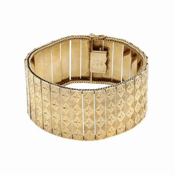 Large yellow gold bracelet  - Auction Antique Jewelry, Modern and Watches - Curio - Casa d'aste in Firenze
