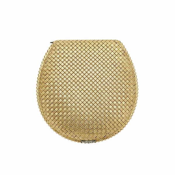 Yellow gold, white gold and diamonds box