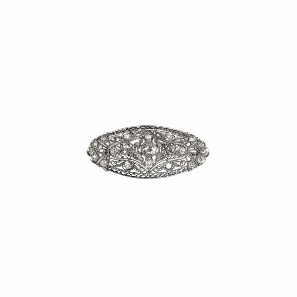 Spilla in platino e diamanti