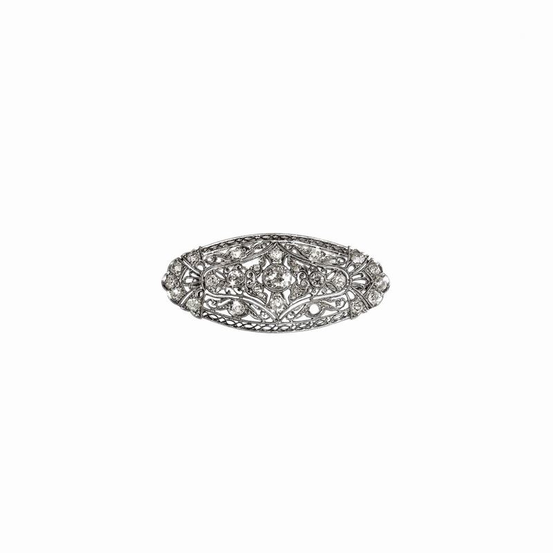 Spilla in Platino e Diamanti