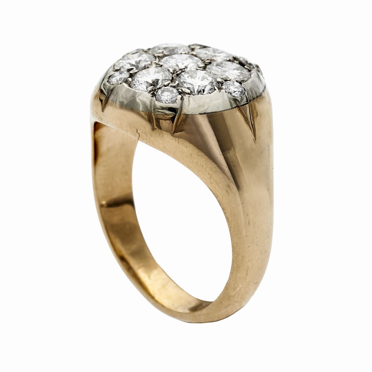 Anello in Oro Giallo e Diamanti