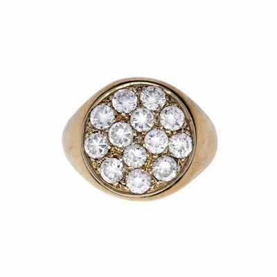 Anello in Oro Giallo e Diamanti