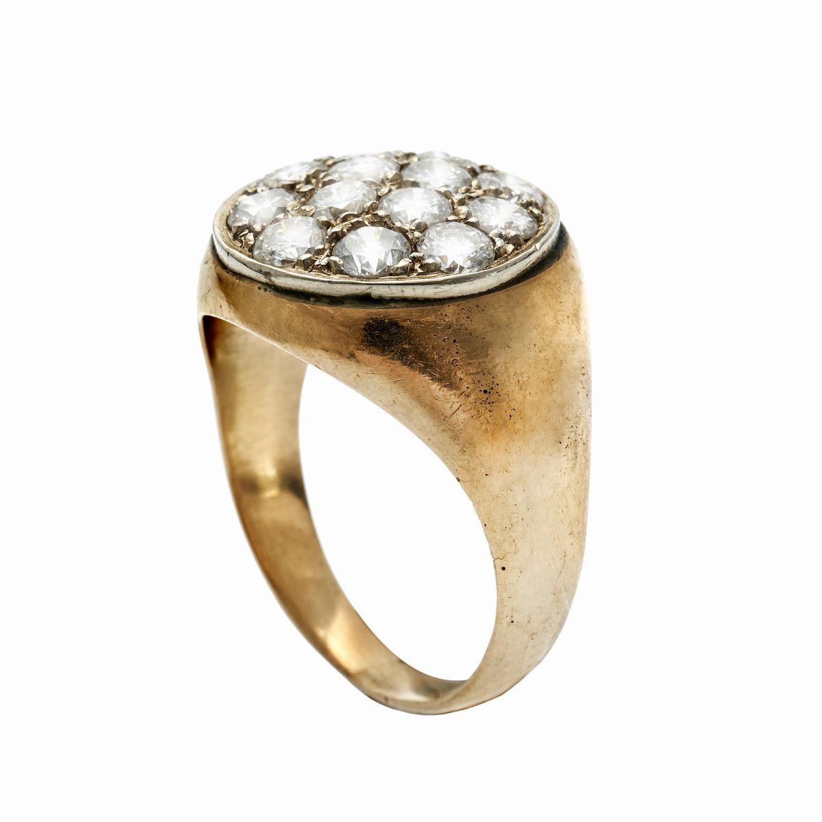 Anello in Oro Giallo e Diamanti