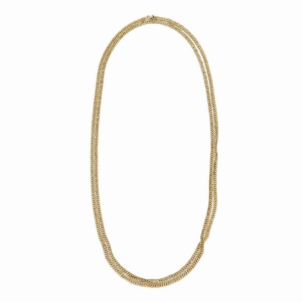 Long necklace in yellow gold  - Auction Antique Jewelry, Modern and Watches - Curio - Casa d'aste in Firenze