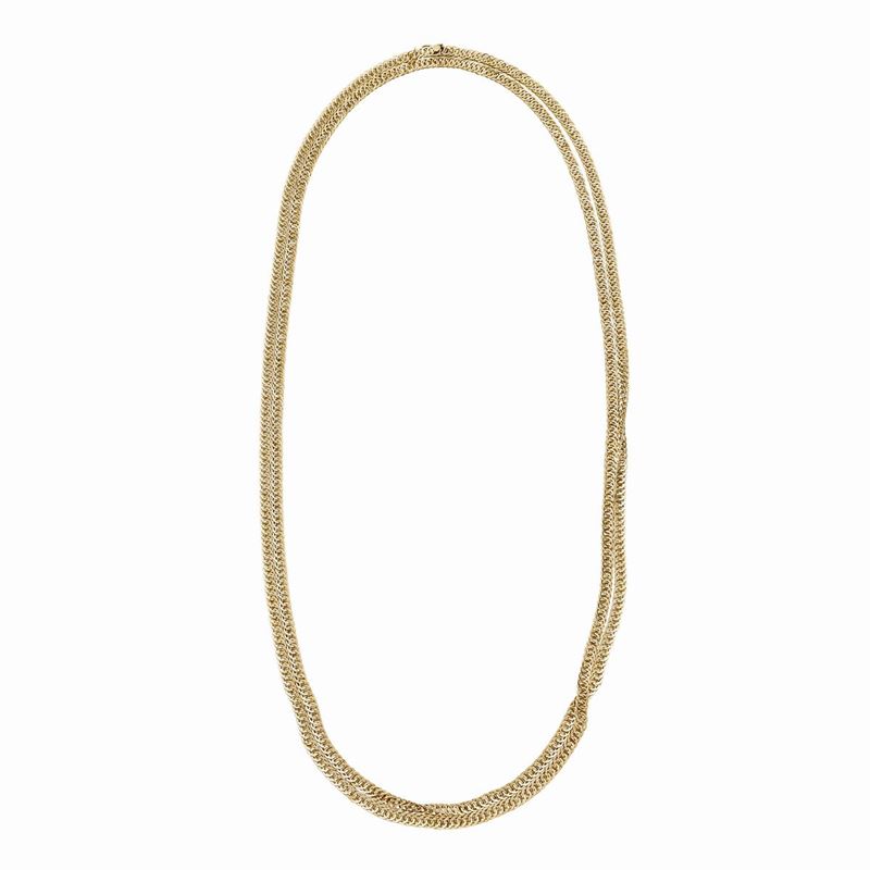 Lunga Collana in Oro Giallo