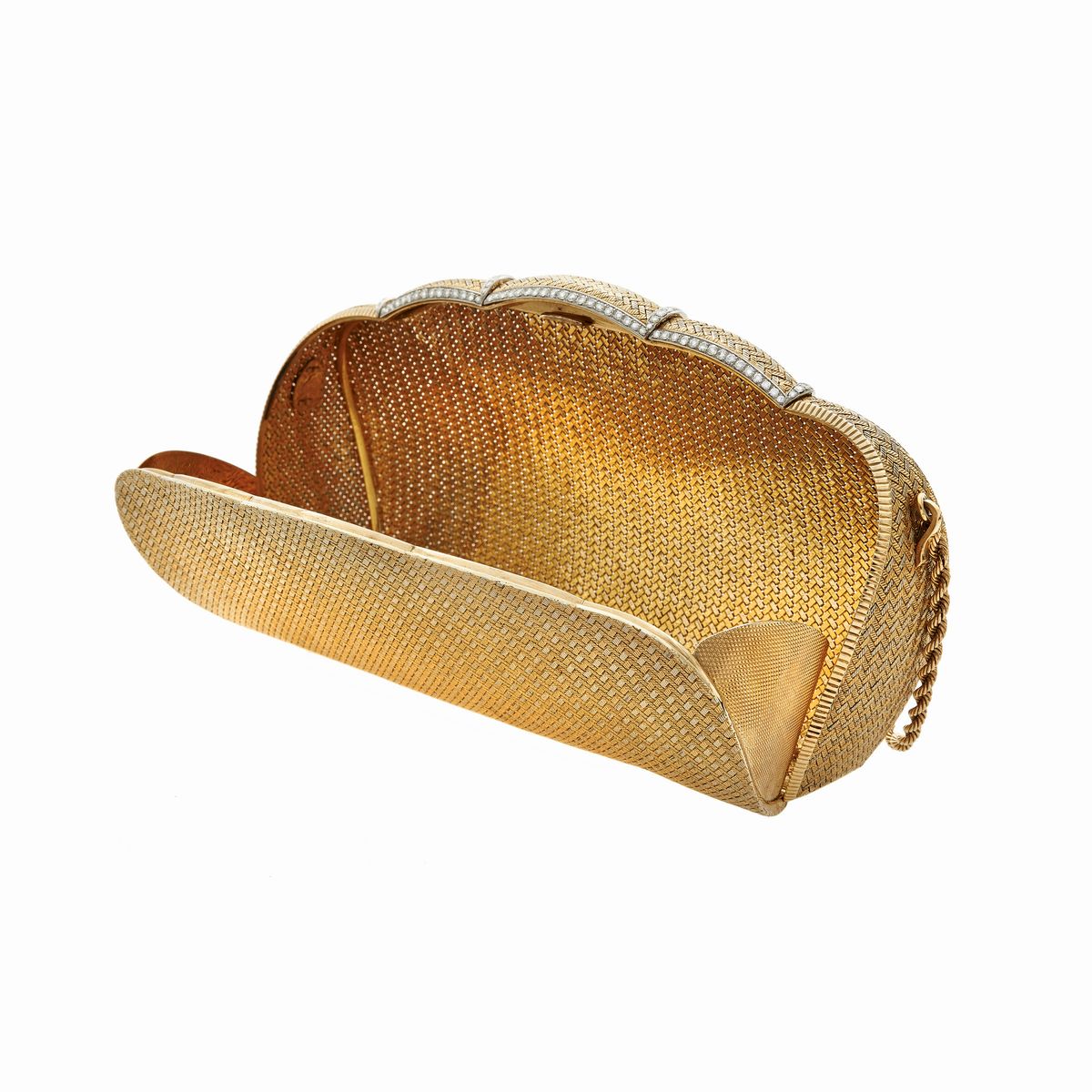 Borsa in Oro Giallo, Oro Bianco e Diamanti