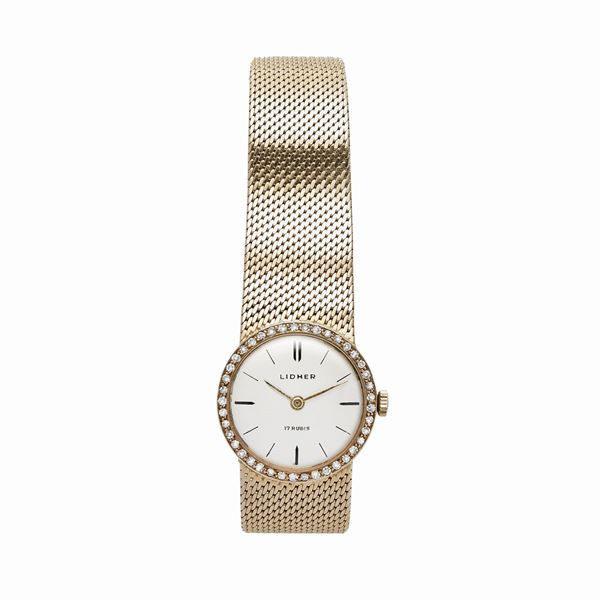 Yellow gold watch and diamonds