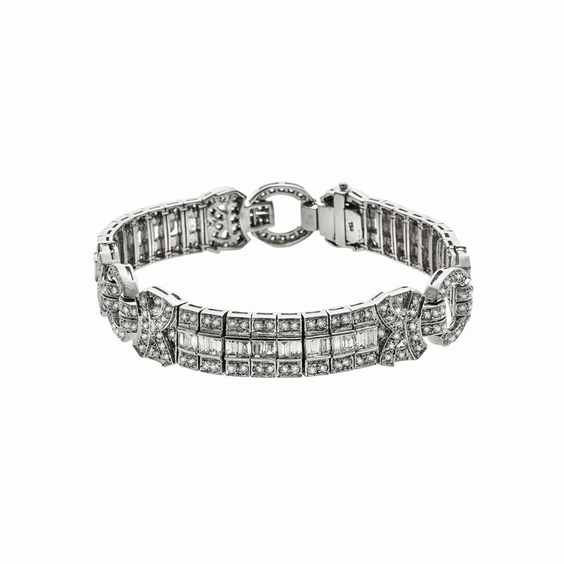 Bracciale in Oro Bianco e Diamanti