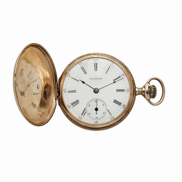 WALTHAM COMPANY - Low-grade gold pocket watch Waltham