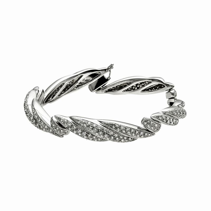 Bracciale in Oro Bianco e Diamanti Salvini