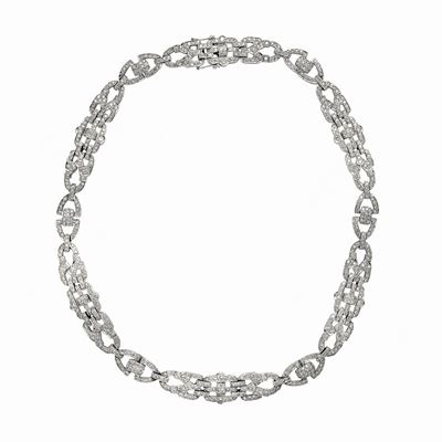 Girocollo in Oro Bianco e Diamanti