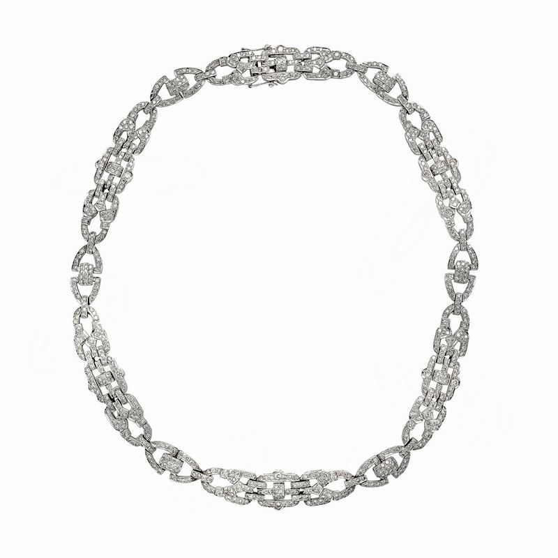 Girocollo in Oro Bianco e Diamanti