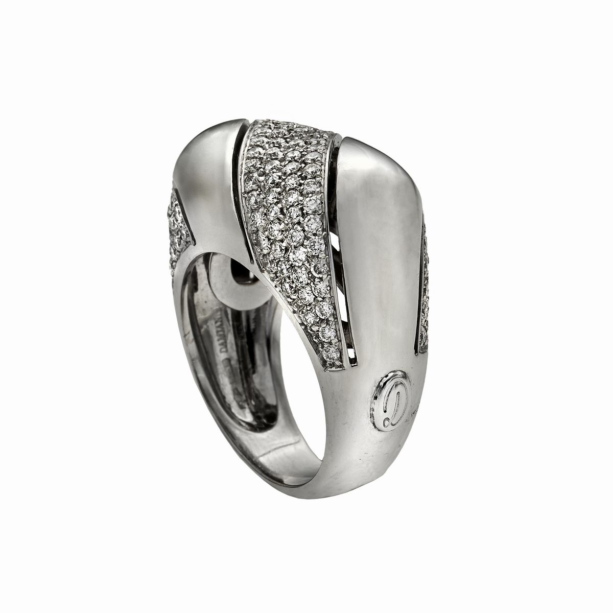 Anello in Oro Bianco e Diamanti Damiani