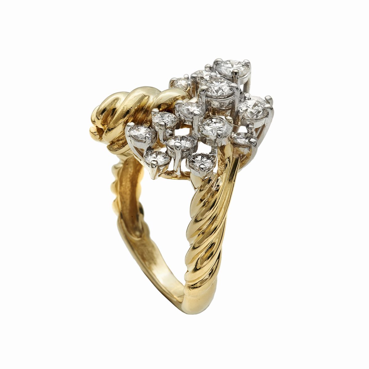 Anello in Oro Giallo e Diamanti