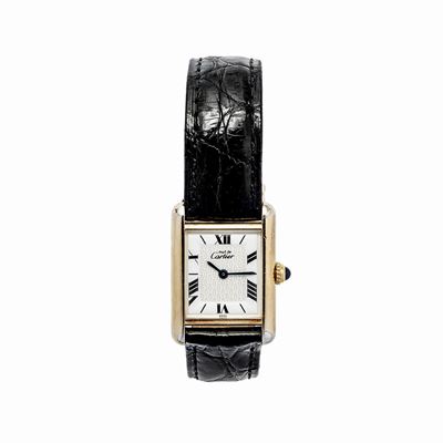 Orologio da Polso in Argento Vermeille Tank Cartier