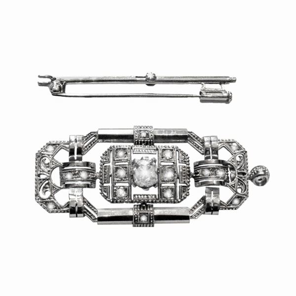 Diamond pendant white diamond pendant  - Auction Antique Jewelry, Modern and Watches - Curio - Casa d'aste in Firenze