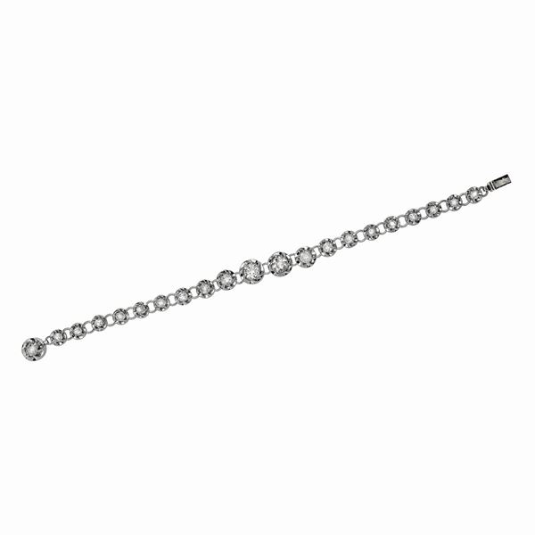 Bracciale in oro bianco e diamanti