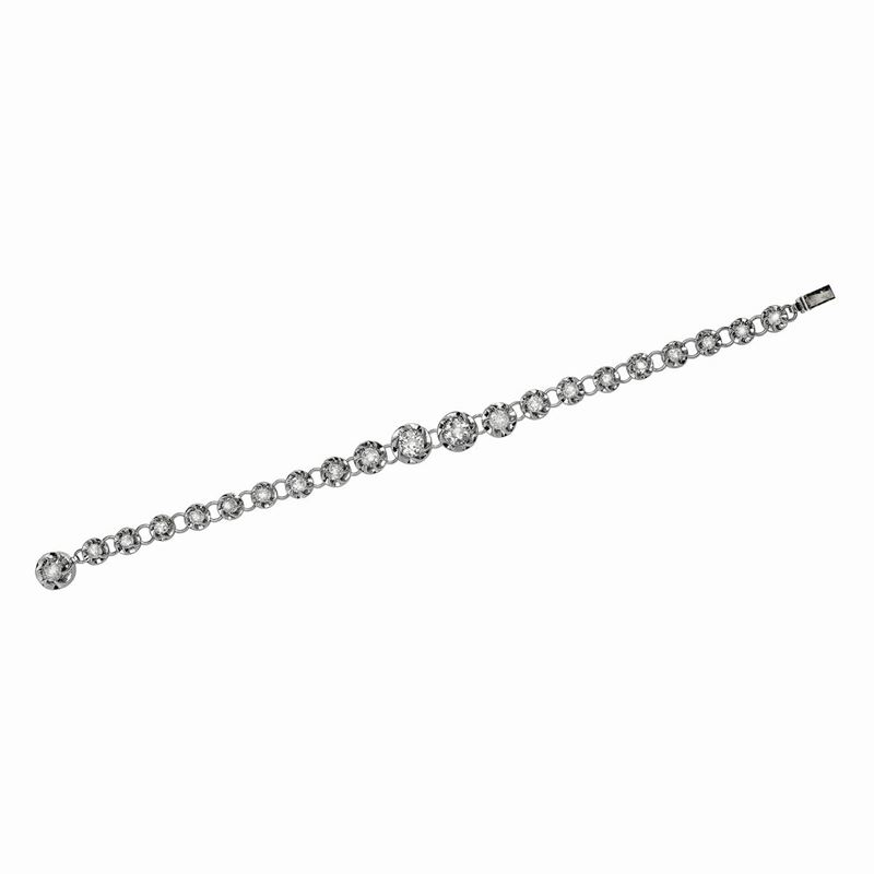 Bracciale in Oro Bianco e Diamanti