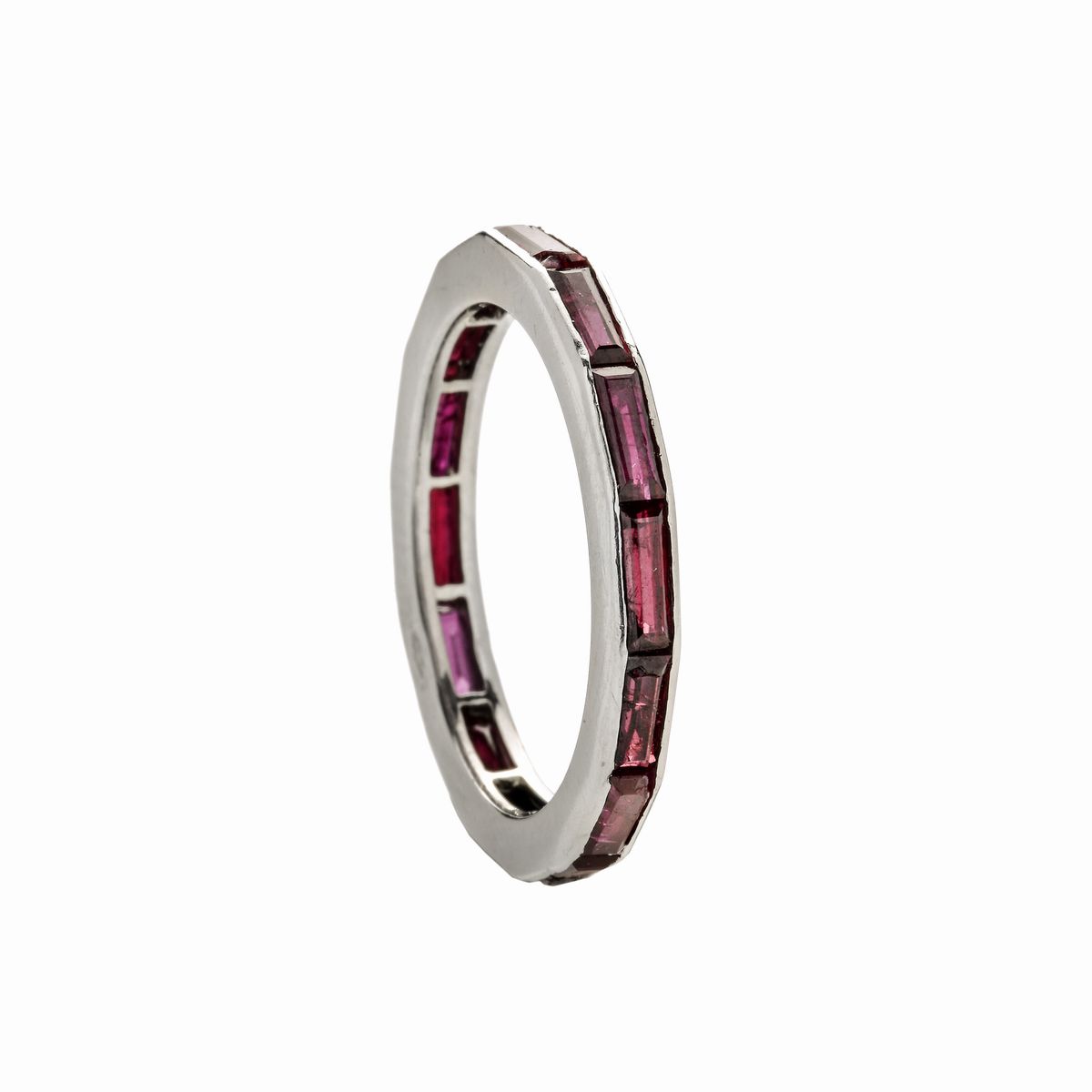 Anello Eternè in Oro Bianco e Rubini