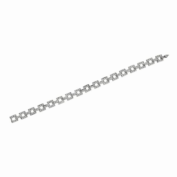 Bracciale in oro bianco e diamanti
